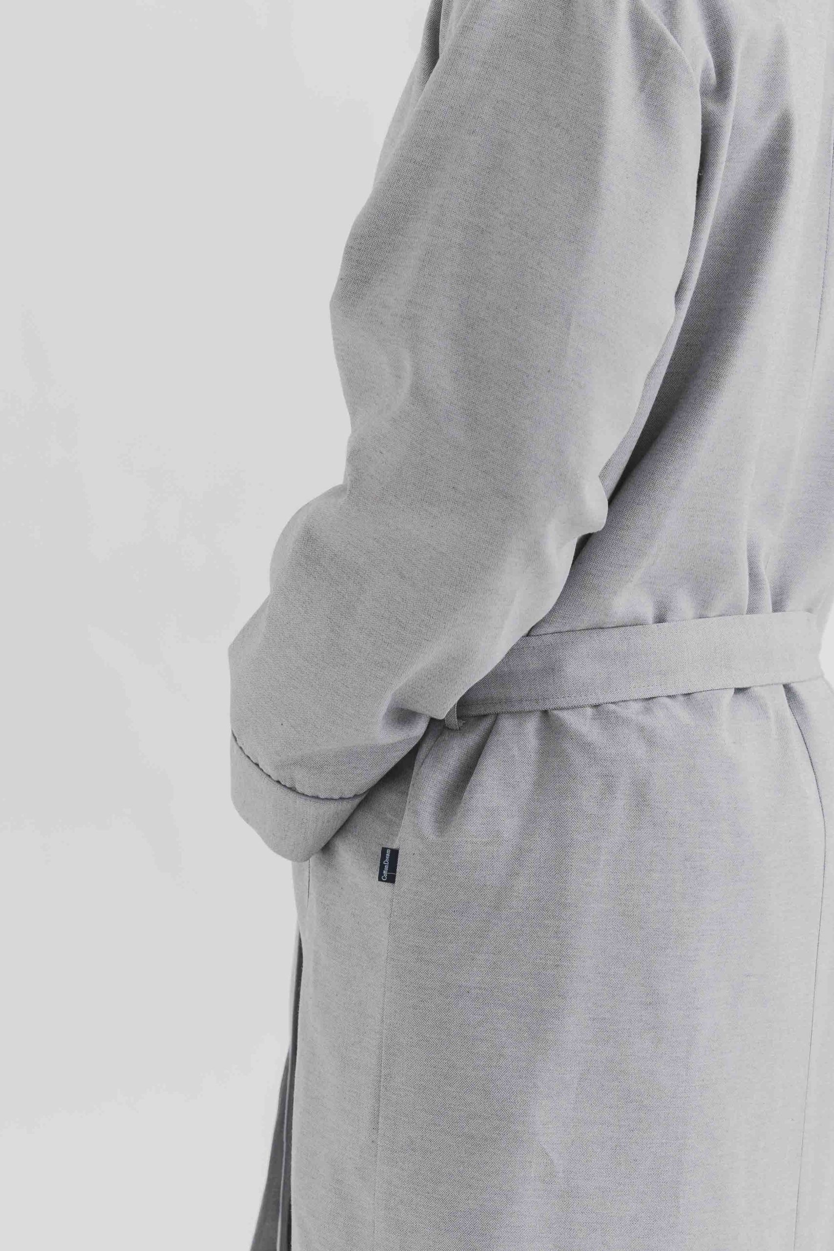 GREY TWILL MEN`S ROBE - Image 3